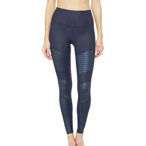 Alo Yoga High Waist Black Moto Athletic Workout Leggings Womens Size XS